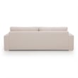 Pemberly Row Contemporary Accent Cream Chenille 96 inch Sofa