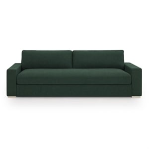 Pemberly Row Contemporary Forest Green Chenille 96 inch Sofa