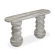 Pemberly Row Faux Stone Indoor/Outdoor Concrete Console Table
