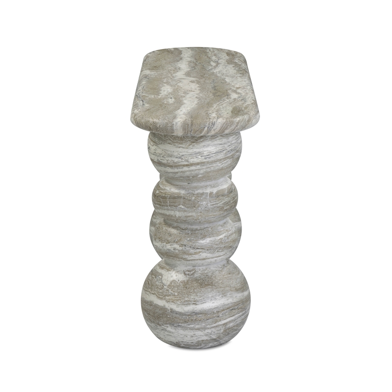 Pemberly Row Faux Stone Indoor/Outdoor Concrete Console Table