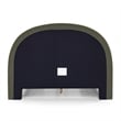Pemberly Row Contemporary Accent Kale Green Boucle Queen Bed