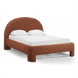 Pemberly Row Contemporary Accent Autumn Red Boucle Queen Bed