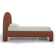 Pemberly Row Contemporary Accent Autumn Red Boucle Queen Bed