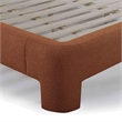 Pemberly Row Contemporary Accent Autumn Red Boucle Queen Bed