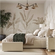 Pemberly Row Contemporary Cream Upcycled Linen King Storage Bed