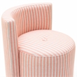 Pemberly Row Pink Striped Performance Linen Rolling Desk Chair
