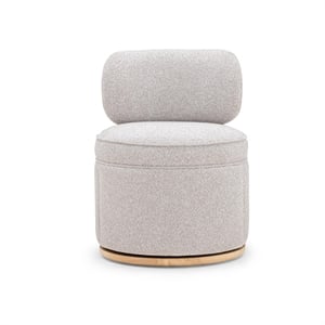 Pemberly Row Contemporary Gray Textured Fabric Swivel Desk Chair