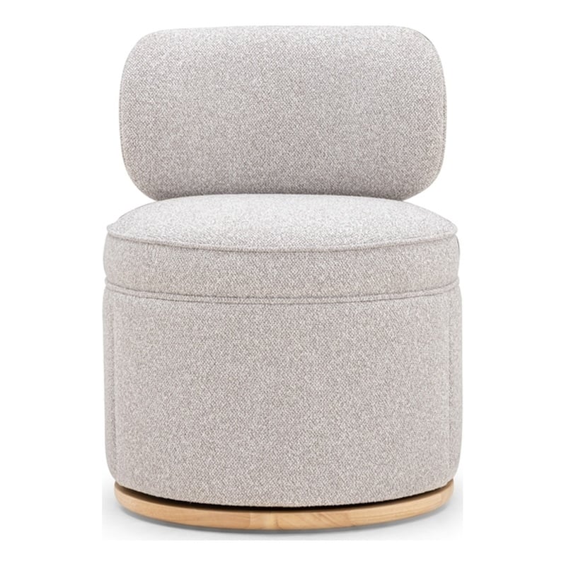 Pemberly Row Contemporary Gray Textured Fabric Swivel Desk Chair