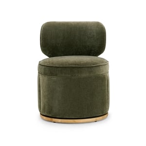 Pemberly Row Contemporary Accent Green Upcycled Swivel Desk Chair