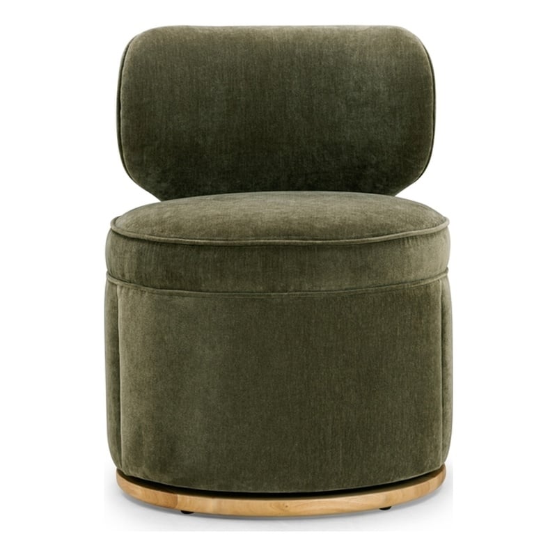 Pemberly Row Contemporary Accent Green Upcycled Swivel Desk Chair