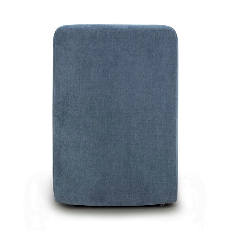 Pemberly Row Contemporary Accent Blue Finish Rolling Desk Chair