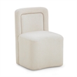 Pemberly Row Contemporary Accent Cream Finish Rolling Desk Chair