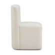Pemberly Row Contemporary Accent Cream Finish Rolling Desk Chair
