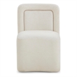 Pemberly Row Contemporary Accent Cream Finish Rolling Desk Chair