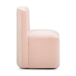 Pemberly Row Contemporary Accent Pink Finish Rolling Desk Chair