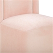 Pemberly Row Contemporary Accent Pink Finish Rolling Desk Chair