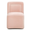 Pemberly Row Contemporary Accent Pink Finish Rolling Desk Chair