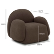 Pemberly Row Upholstered Contemporary Accent Brown Boucle Accent Chair