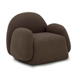 Pemberly Row Upholstered Contemporary Accent Brown Boucle Accent Chair
