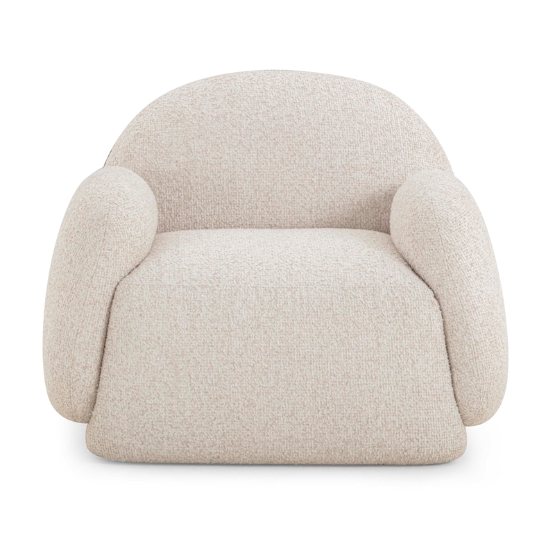 Pemberly Row Contemporary Accent Cream Heavy Texture Accent Chair