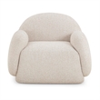 Pemberly Row Contemporary Accent Cream Heavy Texture Accent Chair