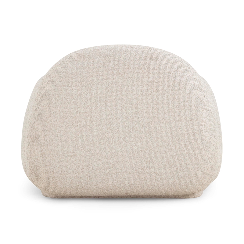 Pemberly Row Contemporary Accent Cream Heavy Texture Accent Chair