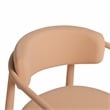 Pemberly Row Peach Textured Performance Fabric Outdoor Dining Chair