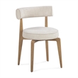 Pemberly Row Contemporary Cream Performance Fabric Dining Chair