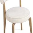 Pemberly Row Contemporary Cream Performance Fabric Dining Chair