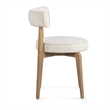 Pemberly Row Contemporary Cream Performance Fabric Dining Chair