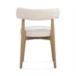 Pemberly Row Contemporary Cream Performance Fabric Dining Chair