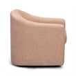 Pemberly Row Contemporary Accent Blush Basketweave Swivel Chair