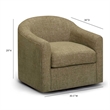 Pemberly Row Contemporary Accent Green Basketweave Swivel Chair