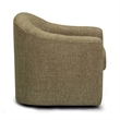 Pemberly Row Contemporary Accent Green Basketweave Swivel Chair