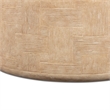 Pemberly Row Contemporary Faux Travertine Concrete Rounded Coffee Table