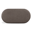 Pemberly Row Contemporary Dark Umber Concrete Rounded Coffee Table