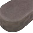 Pemberly Row Contemporary Dark Umber Concrete Rounded Coffee Table