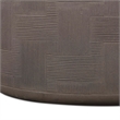 Pemberly Row Contemporary Dark Umber Concrete Rounded Coffee Table