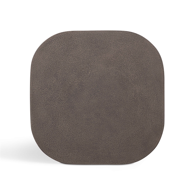 Pemberly Row Contemporary Accent Dark Umber Concrete Side Table