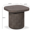 Pemberly Row Contemporary Accent Dark Umber Concrete Side Table