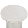 Pemberly Row Contemporary Accent Concrete Side Table in Ivory