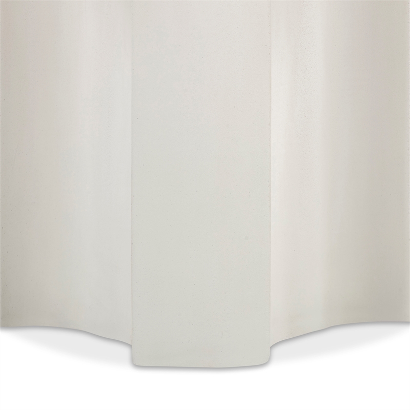 Pemberly Row Contemporary Accent Concrete Side Table in Ivory