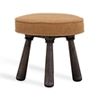 Pemberly Row Upholstered Contemporary Accent Golden Brown Boucle Stool