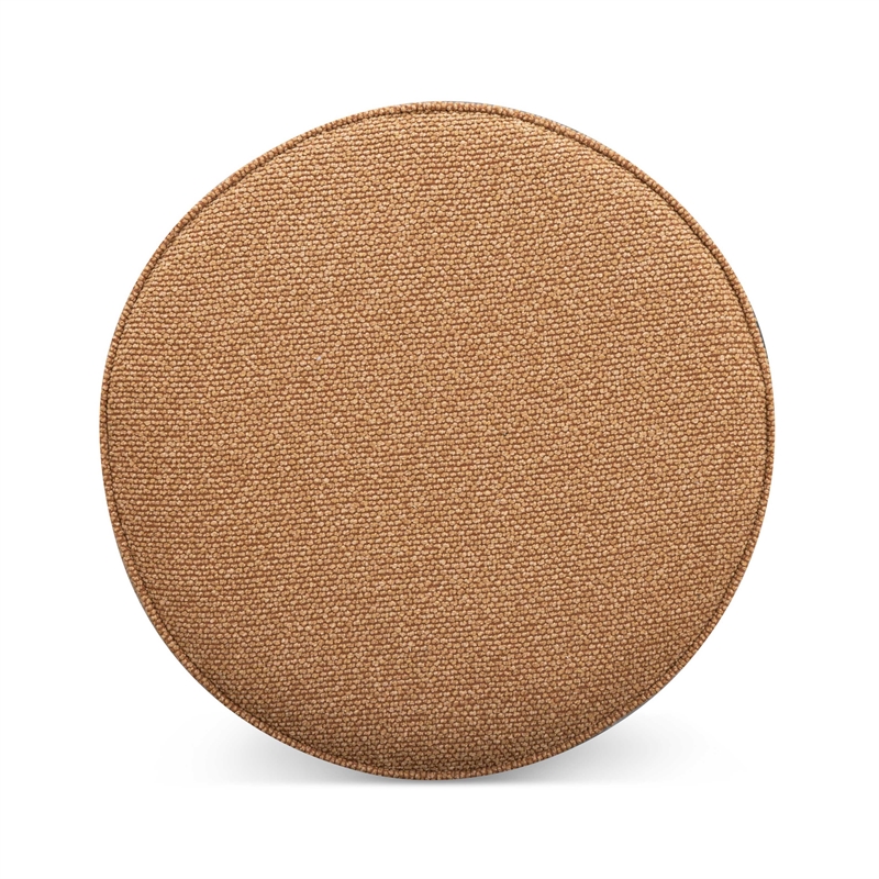 Pemberly Row Upholstered Contemporary Accent Golden Brown Boucle Stool