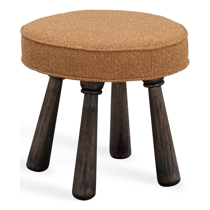 Pemberly Row Upholstered Contemporary Accent Golden Brown Boucle Stool
