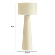 Pemberly Row Contemporary Accent Cream Papier Mache Floor Lamp