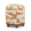 Pemberly Row Contemporary Accent Curry Jacquard Fabric Ottoman