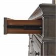 Pemberly Row Set of 4 Solid Wood Driftwood Gray Queen Size Bedroom set