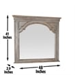 Pemberly Row Set of 4 Solid Wood Driftwood Gray Queen Size Bedroom set