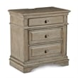 Pemberly Row Set of 4 Solid Wood Driftwood Gray Queen Size Bedroom set